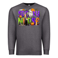 Charcoal Heather Halloween Spooky Nurse Premium Sweatshirt - texasbilliewilder
