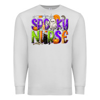 Dove Grey Halloween Spooky Nurse Premium Sweatshirt - texasbilliewilder