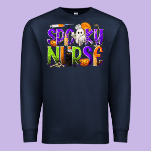 Halloween Spooky Nurse Premium Sweatshirt Designed By Texasbilliewilder