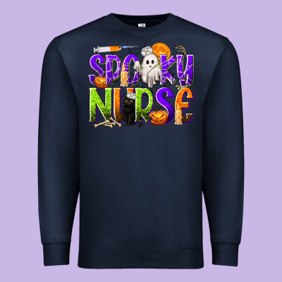 Halloween Spooky Nurse Premium Sweatshirt Designed By Texasbilliewilder