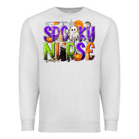 Oatmeal Heather Halloween Spooky Nurse Premium Sweatshirt - texasbilliewilder