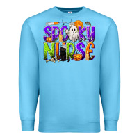Ocean Blue Halloween Spooky Nurse Premium Sweatshirt - texasbilliewilder