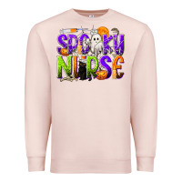 Pale Pink Halloween Spooky Nurse Premium Sweatshirt - texasbilliewilder