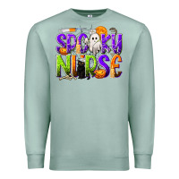 Seafoam Halloween Spooky Nurse Premium Sweatshirt - texasbilliewilder