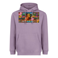 Lavender Brown horse with flowers and leopard Heavyweight Hoodie - RanaPortraitStore