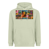 Matcha Brown horse with flowers and leopard Heavyweight Hoodie - RanaPortraitStore