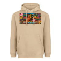 Mushroom Brown horse with flowers and leopard Heavyweight Hoodie - RanaPortraitStore