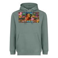 Sage Brown horse with flowers and leopard Heavyweight Hoodie - RanaPortraitStore