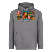 Brown Horse With Flowers And Leopard Heavyweight Hoodie | Teevron