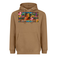 Toasted Coconut Brown horse with flowers and leopard Heavyweight Hoodie - RanaPortraitStore