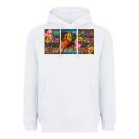 White Brown horse with flowers and leopard Heavyweight Hoodie - RanaPortraitStore