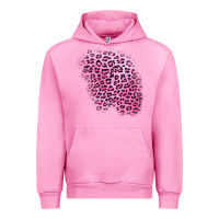 Fuchsia Pink pink leopard patch Urban Hoodie - AdoDesignShop