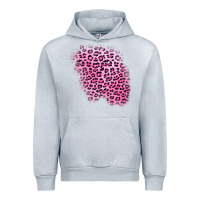Heather Grey pink leopard patch Urban Hoodie - AdoDesignShop