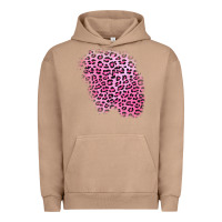 Pigment Burro pink leopard patch Urban Hoodie - AdoDesignShop
