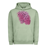 Pigment Oil Green pink leopard patch Urban Hoodie - AdoDesignShop