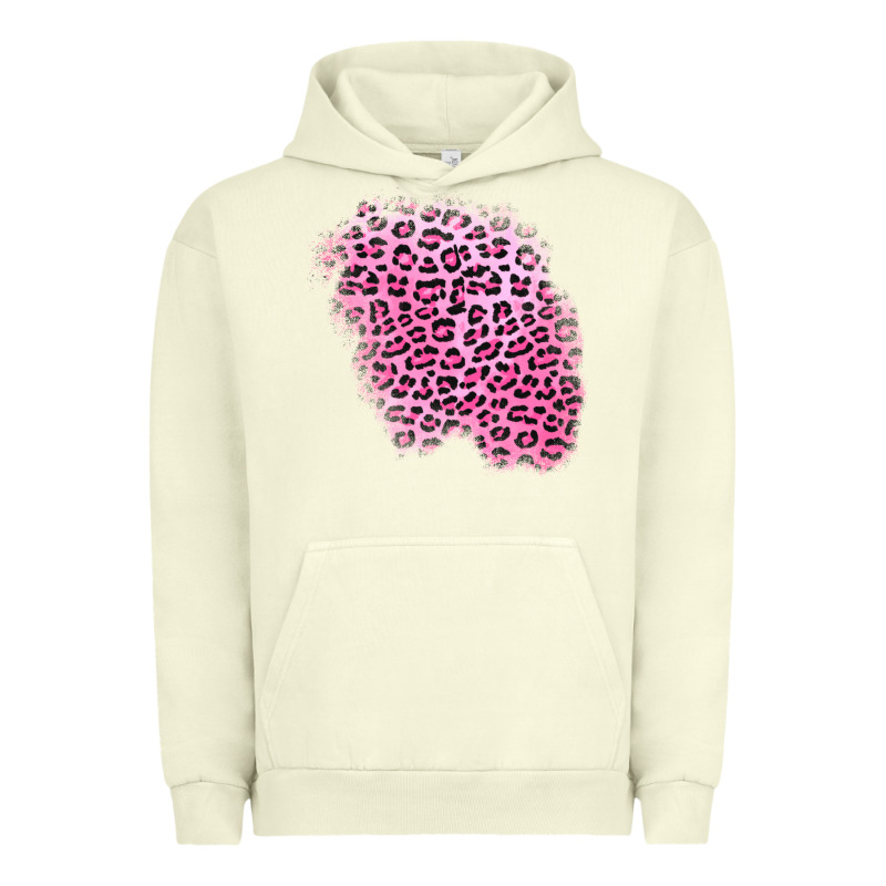 Pink Leopard Patch Urban Hoodie by AdoDesignShop | Teevron