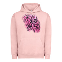 Pigment Salmon pink leopard patch Urban Hoodie - AdoDesignShop