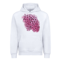 White pink leopard patch Urban Hoodie - AdoDesignShop