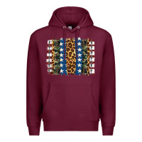 Burgundy usa army pattern brushstroke Premium Hoodie - Artiststas