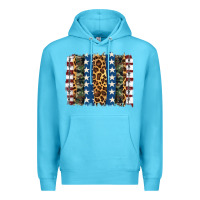 Ocean Blue usa army pattern brushstroke Premium Hoodie - Artiststas