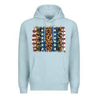 Blue Mist usa army pattern brushstroke Premium Hoodie - Artiststas