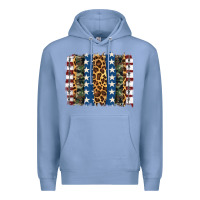 Colony Blue usa army pattern brushstroke Premium Hoodie - Artiststas
