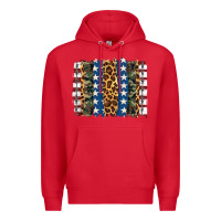 Red usa army pattern brushstroke Premium Hoodie - Artiststas