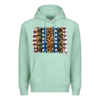 Seafoam usa army pattern brushstroke Premium Hoodie - Artiststas