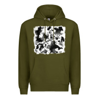 Army Green cowhide Premium Hoodie - RanaPortraitStore
