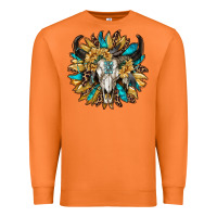 Carrot bull skull with sunflower Premium Sweatshirt - RanaPortraitStore