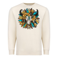 Sandshell bull skull with sunflower Premium Sweatshirt - RanaPortraitStore