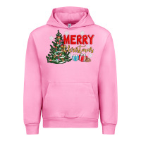 Fuchsia Pink merry christmas tree Urban Hoodie - AdoDesignShop
