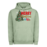 Pigment Oil Green merry christmas tree Urban Hoodie - AdoDesignShop