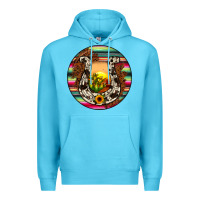 Ocean Blue horseshoe circle Premium Hoodie - JahusDesignShop