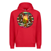 Red horseshoe circle Premium Hoodie - JahusDesignShop
