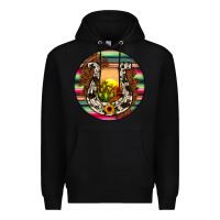 Black horseshoe circle Premium Hoodie - JahusDesignShop