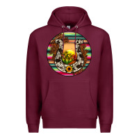 Burgundy horseshoe circle Premium Hoodie - JahusDesignShop