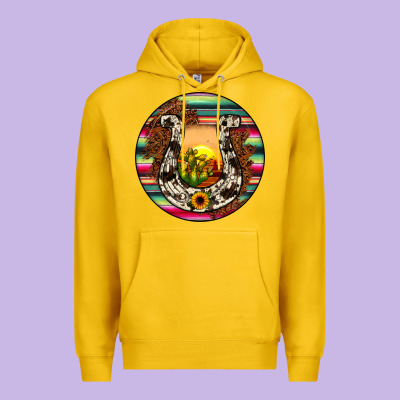 Horseshoe Circle Premium Hoodie Designed By Jahusdesignshop