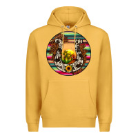 Mustard horseshoe circle Premium Hoodie - JahusDesignShop