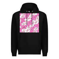 Black floral school seamless pattern Premium Hoodie - BundleAndBundleShop
