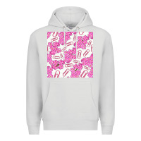Dove Grey floral school seamless pattern Premium Hoodie - BundleAndBundleShop