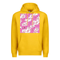 Lemon floral school seamless pattern Premium Hoodie - BundleAndBundleShop