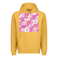 Mustard floral school seamless pattern Premium Hoodie - BundleAndBundleShop