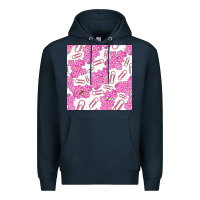 Navy floral school seamless pattern Premium Hoodie - BundleAndBundleShop