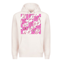 Pale Pink floral school seamless pattern Premium Hoodie - BundleAndBundleShop