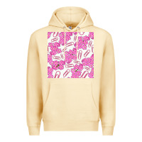 Pina Colada floral school seamless pattern Premium Hoodie - BundleAndBundleShop