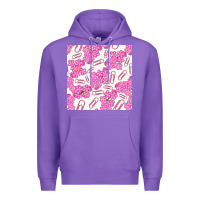 Purple floral school seamless pattern Premium Hoodie - BundleAndBundleShop