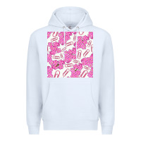 White floral school seamless pattern Premium Hoodie - BundleAndBundleShop