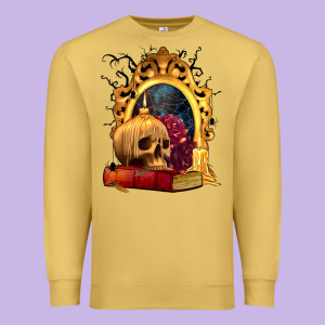 Halloween Skull Candles And Roses Premium Sweatshirt Designed By Texasbilliewilder