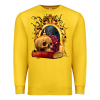 Lemon Halloween Skull Candles and Roses Premium Sweatshirt - texasbilliewilder